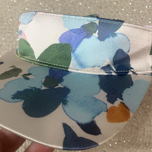 Anthropologie floral satin visor hat new without tags one size main image 5